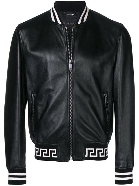 versace mens winter jackets|Versace leather jacket men's.